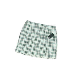 NEW WITH TAGS Wild Fable Women’s Green Plaid Miniskirt Green/White Size 12